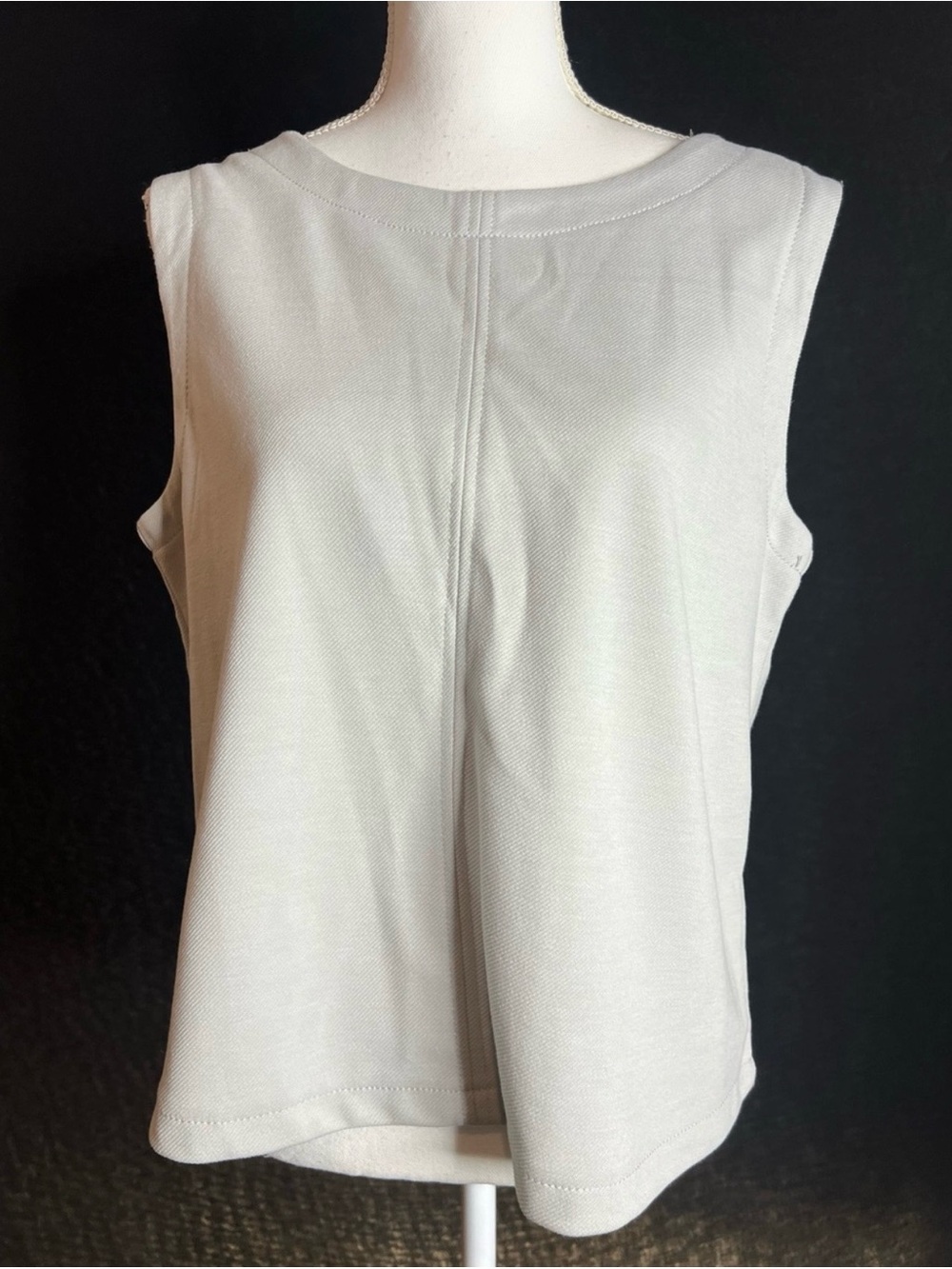 Max Studio Light Gray Knit Sleeveless Top and Pants Set - Picture 2 of 7